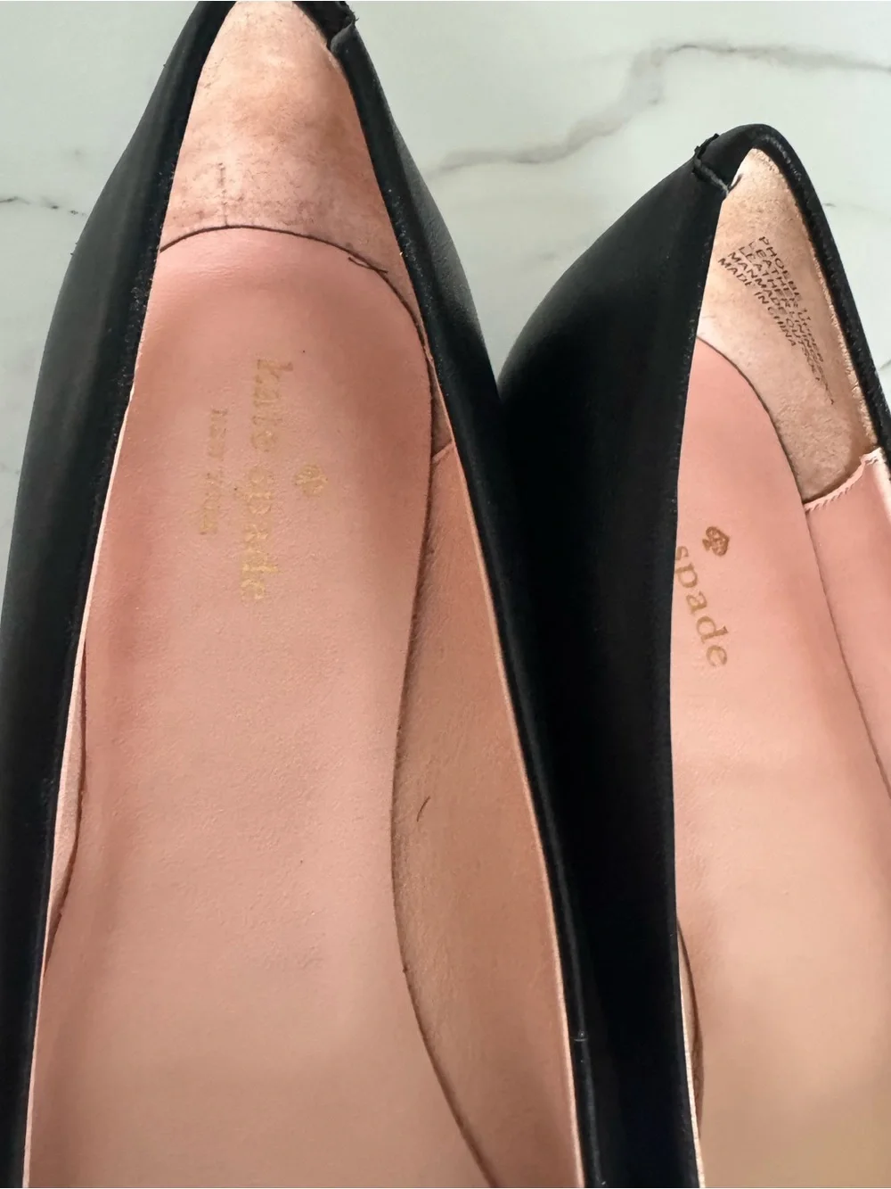 Kate Spade New York Phoebe Black Leather Ballet Flats Size 11
